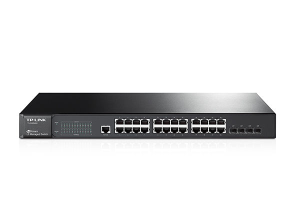 TP-Link JetStream 24-Port Gigabit L2 Managed Switch 10G Ethernet (100/1000/10000) Black