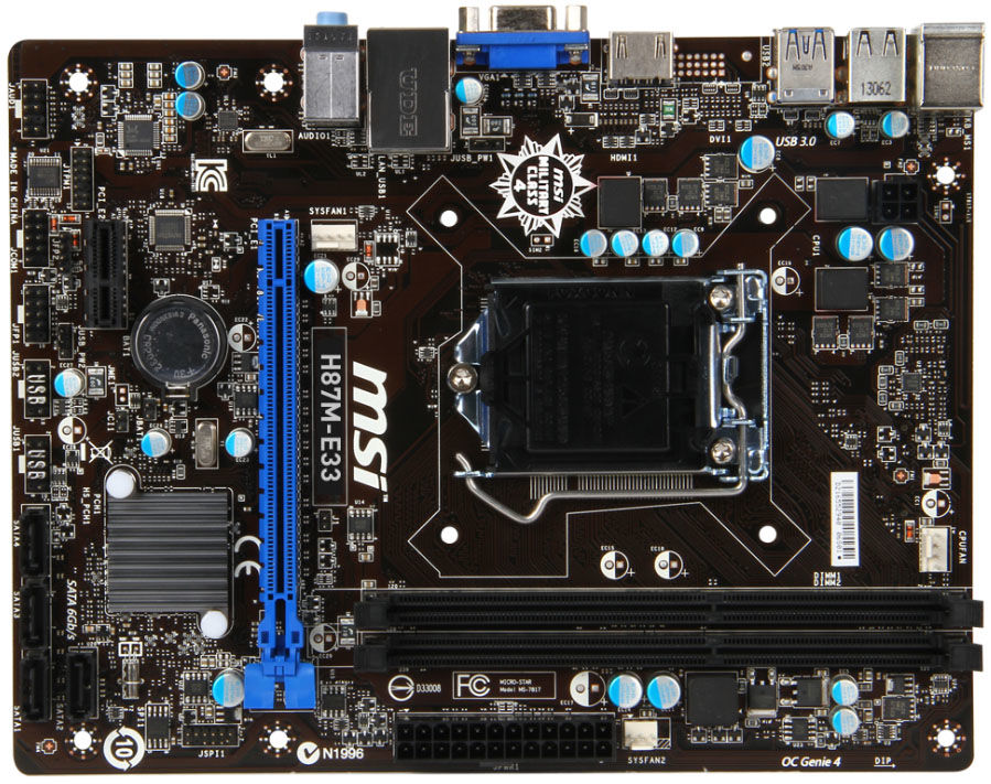 MSI H87M-E33 motherboard Intel® H87 LGA 1150 (Socket H3) micro ATX
