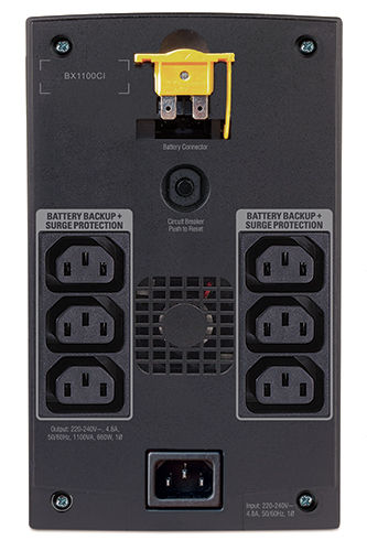 APC BX1100CI uninterruptible power supply (UPS) 1.1 kVA 660 W 8 AC outlet(s)