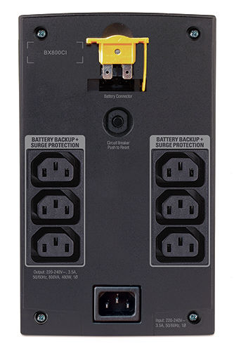 APC BX800CI uninterruptible power supply (UPS) 0.8 kVA 480 W 7 AC outlet(s)