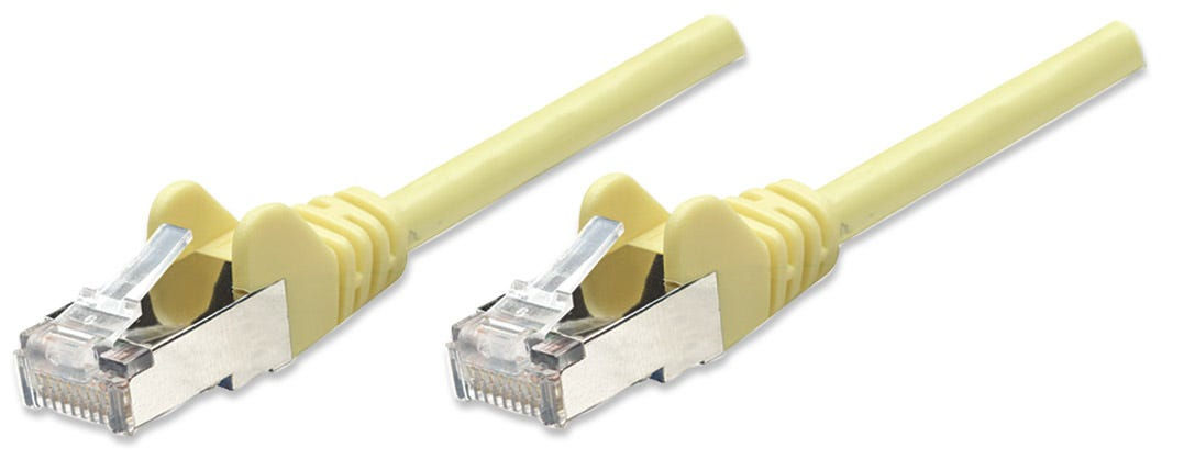 Intellinet Network Patch Cable, Cat5e, 20m, Yellow, CCA, SF/UTP, PVC, RJ45, Gold Plated Contacts, Snagless, Booted, Lifetime Warranty, Polybag