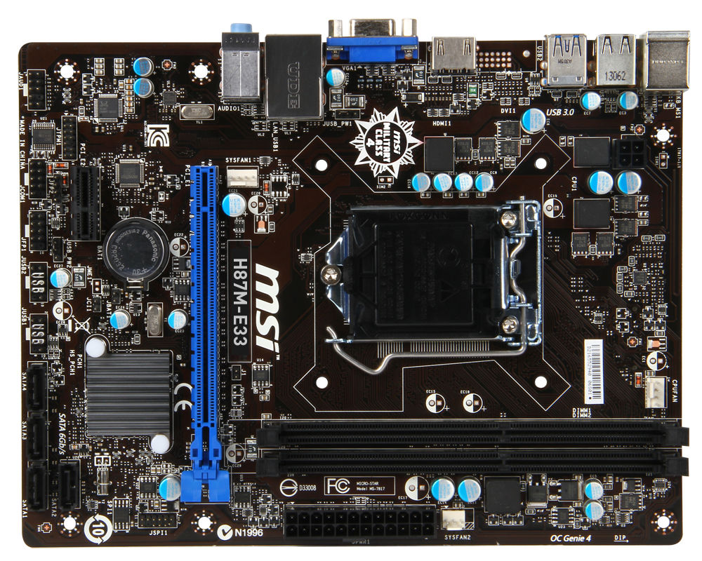 MSI H87M-E33 Intel® H87 LGA 1150 (Socket H3) micro ATX