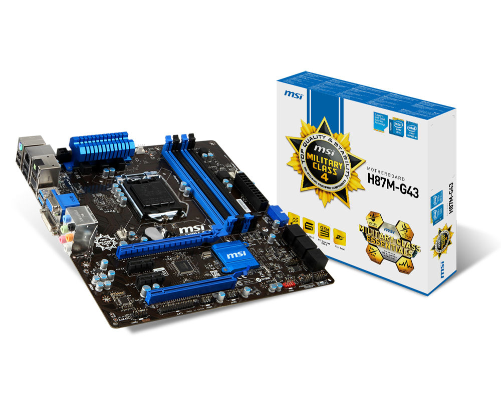 MSI H87M-G43 motherboard Intel® H87 LGA 1150 (Socket H3) micro ATX