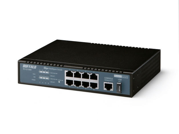 Buffalo BS-G21M-EU Managed L2 Gigabit Ethernet (10/100/1000) Black, Blue