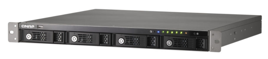 QNAP TS-421U NAS Rack (1U) Marvell 1 GB DDR3 12 TB HDD QNAP Turbo System Black
