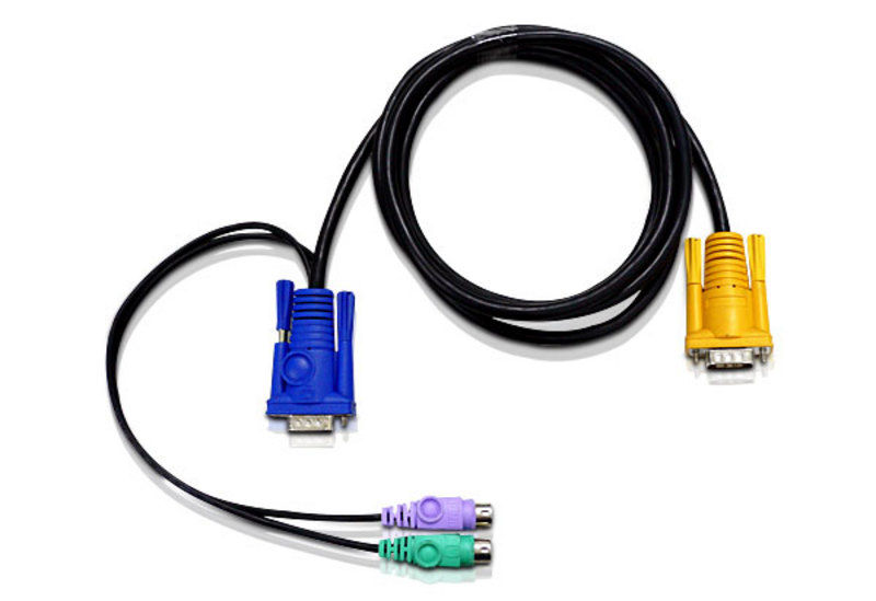 ATEN 6ft PS/2 KVM cable Black 1.8 m