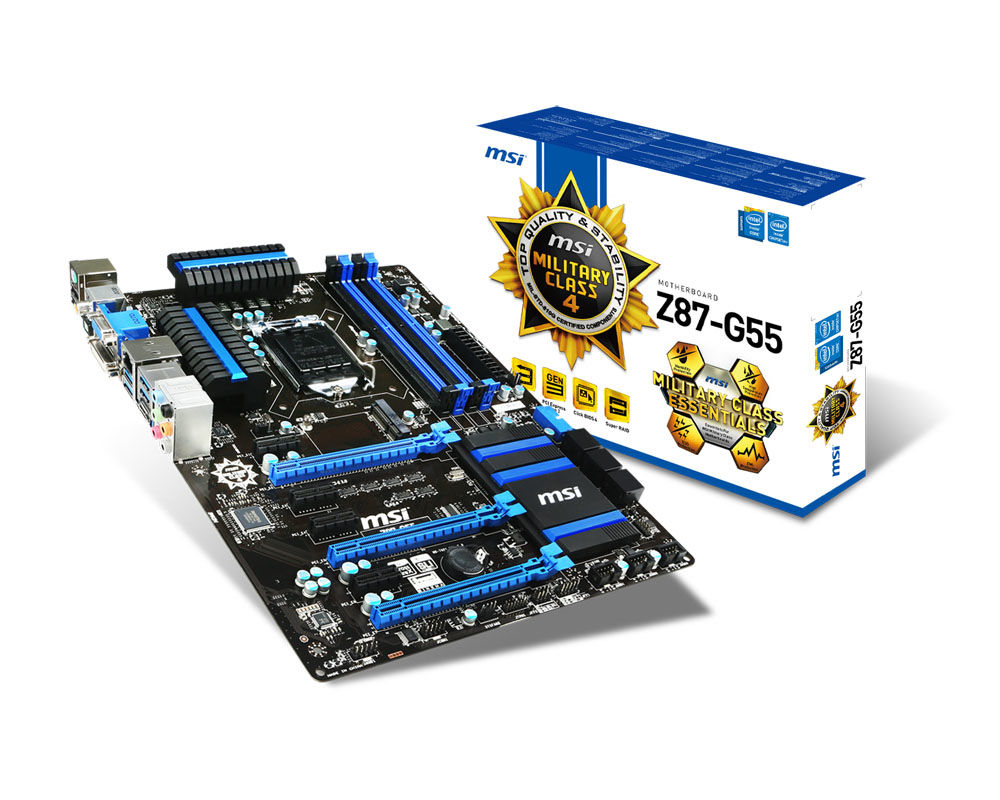 MSI Z87-G55 motherboard Intel® Z87 LGA 1150 (Socket H3) ATX