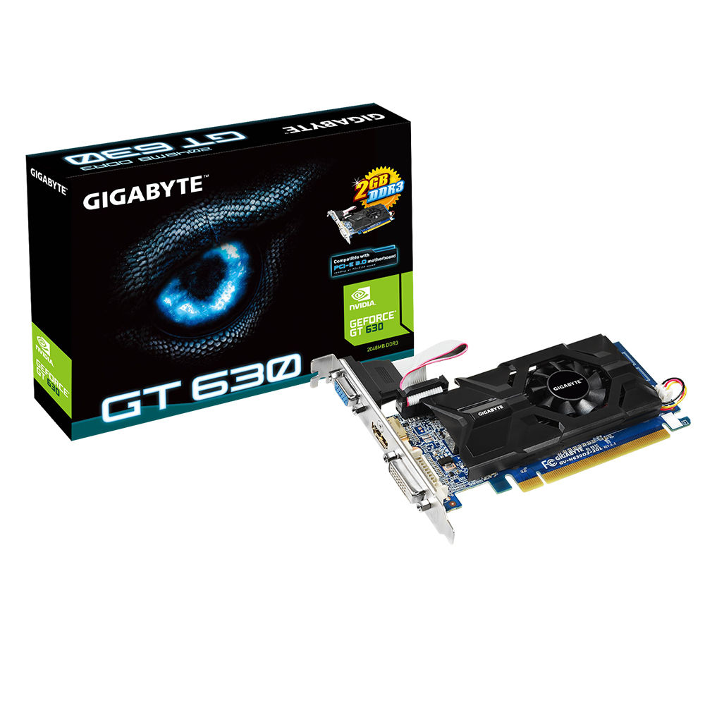 GIGABYTE GV-N630D3-2GL graphics card NVIDIA GeForce GT 630 2 GB GDDR3