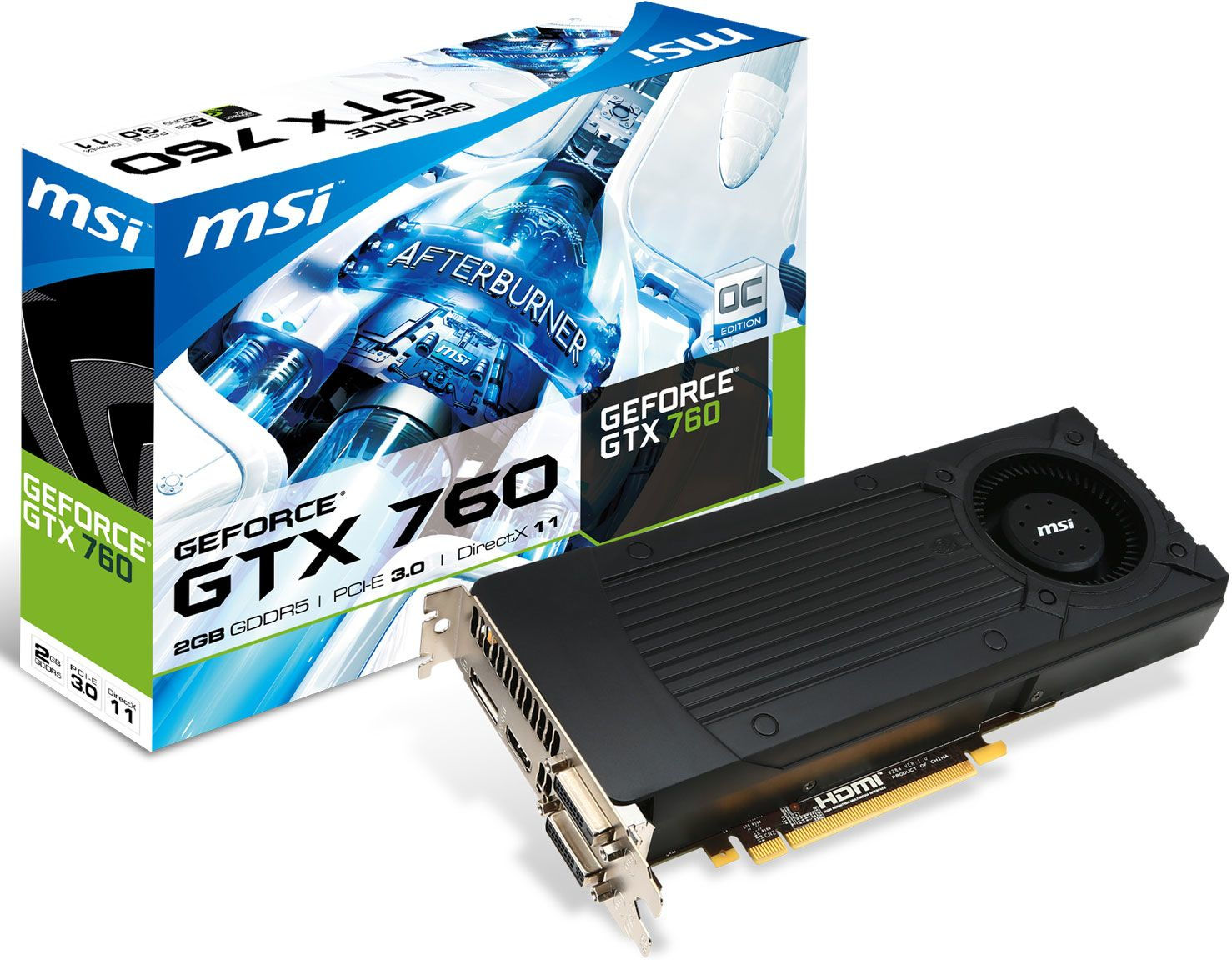 MSI V284-087R graphics card NVIDIA GeForce GTX 760 2 GB GDDR5