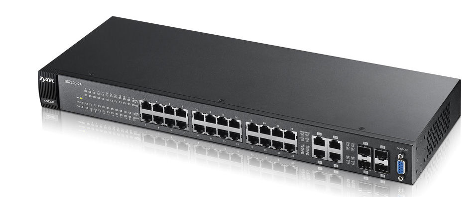 Zyxel GS2200-24 Managed L2 Gigabit Ethernet (10/100/1000) Black