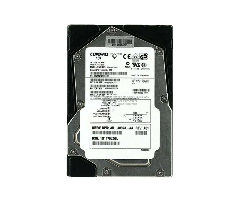 188014-002 - HP 18.2GB 15K U3W SCSI 80-Pin 3.5-in HDD with Tray