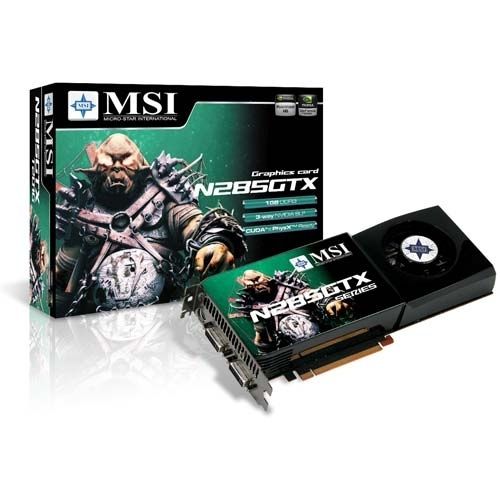 MSI N285GTXT2D1GOC graphics card GeForce GTX 285 1 GB GDDR3