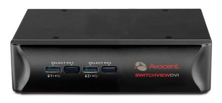 Vertiv SwitchView DVI 2 Port KVM switch Black