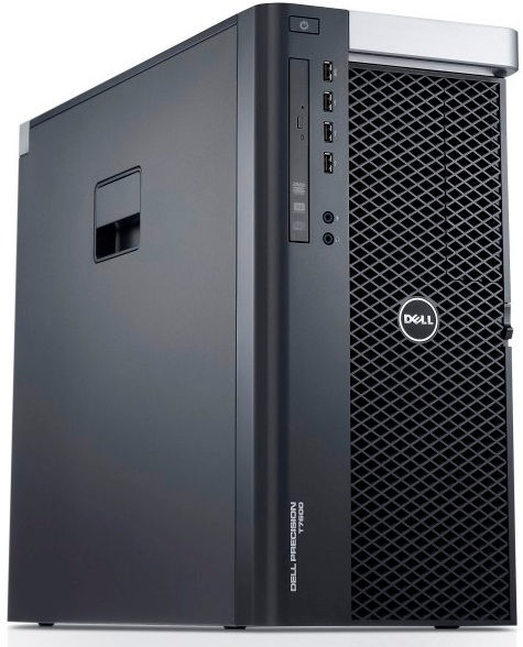 DELL Precision T7600 Intel® Xeon® E5 Family E5-2620 8 GB DDR3-SDRAM 500 GB HDD AMD FirePro W5000 Windows 7 Professional Tower Workstation Black, Silver