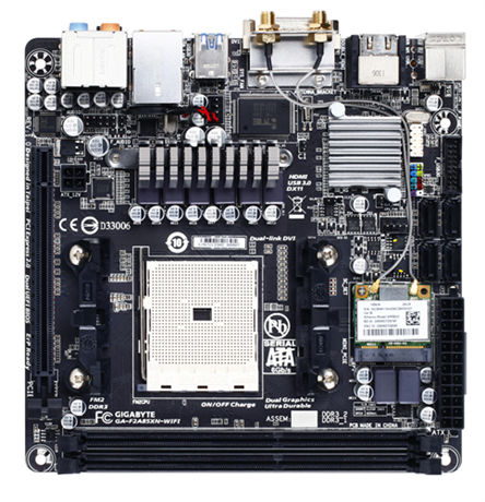 GIGABYTE GA-F2A85XN-WIFI motherboard AMD A85X Socket FM2 mini ITX
