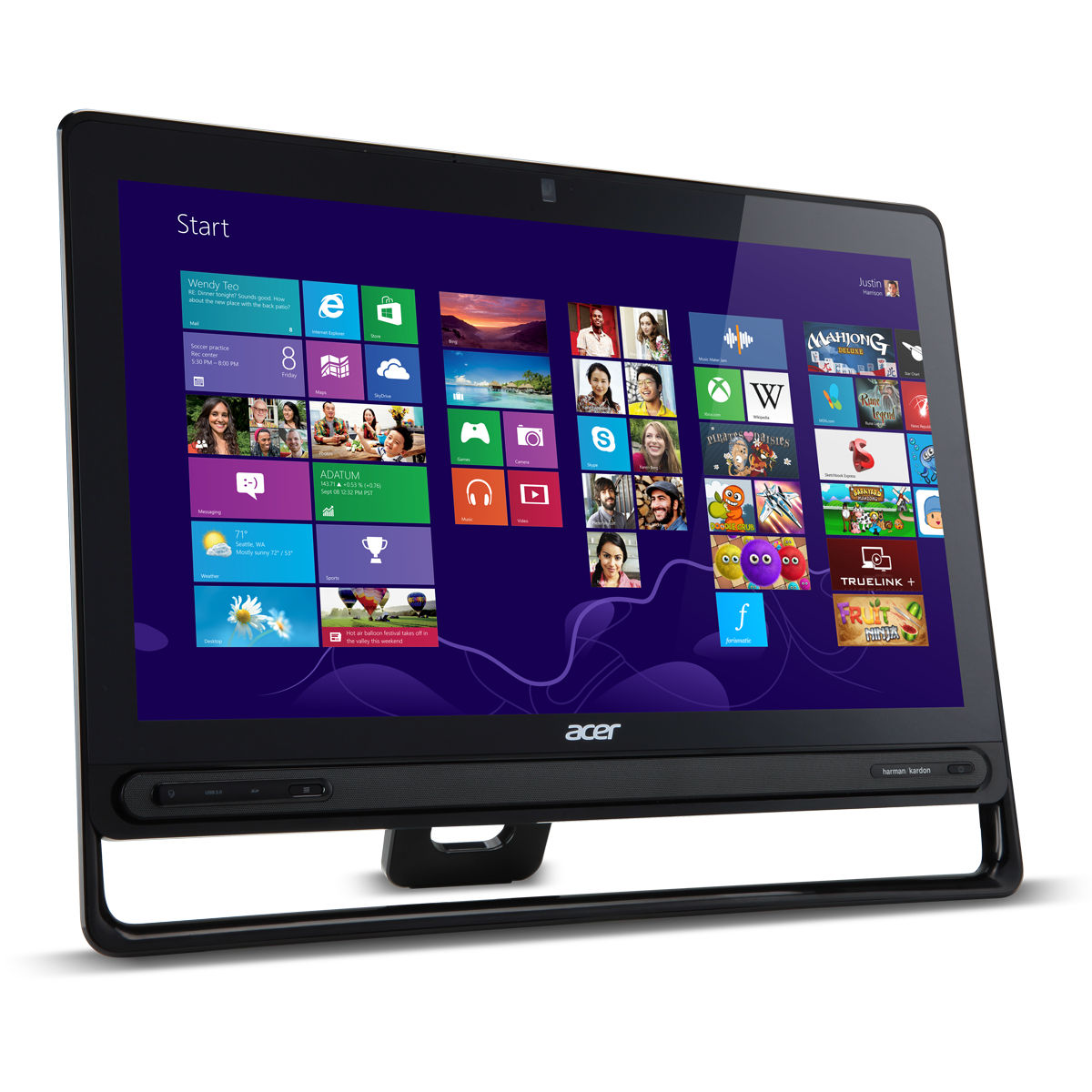 Acer Aspire 3-605T Intel® Core™ i3 i3-3227U 58.4 cm (23") Touchscreen 4 GB DDR3-SDRAM 1 TB HDD AMD Radeon HD 8670 Windows 8 Black