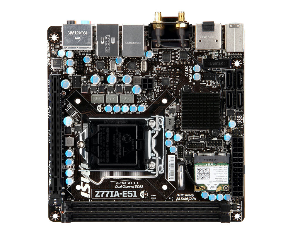 MSI Z77IA-S01 motherboard Intel Z77 LGA 1155 (Socket H2) mini ITX
