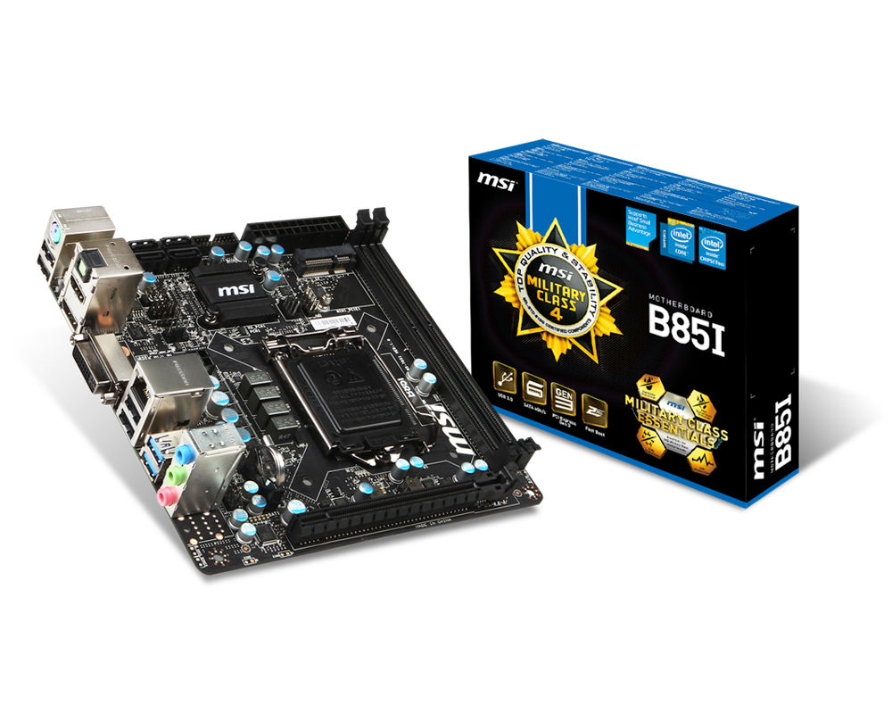 MSI B85I Intel® B85 LGA 1150 (Socket H3) mini ITX