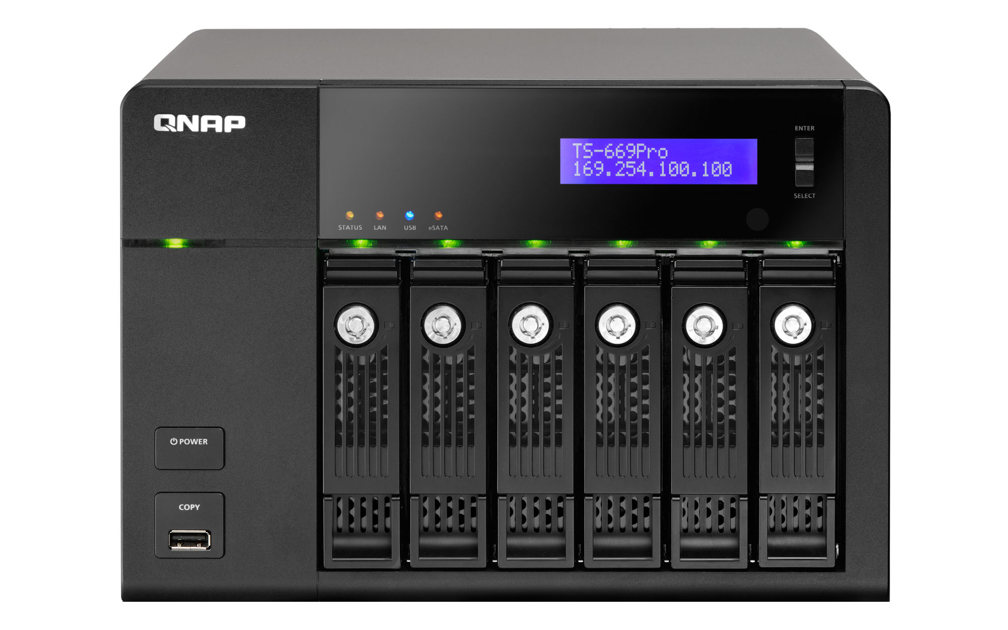 QNAP TS-669 PRO + 6X ST2000NC000 NAS/storage server Tower Intel Atom® 0.5 GB 12 TB Linux Black