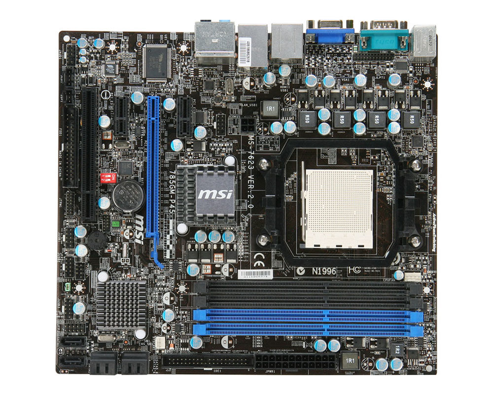 MSI 785GM-P45 motherboard AMD 785G Socket AM3 micro ATX