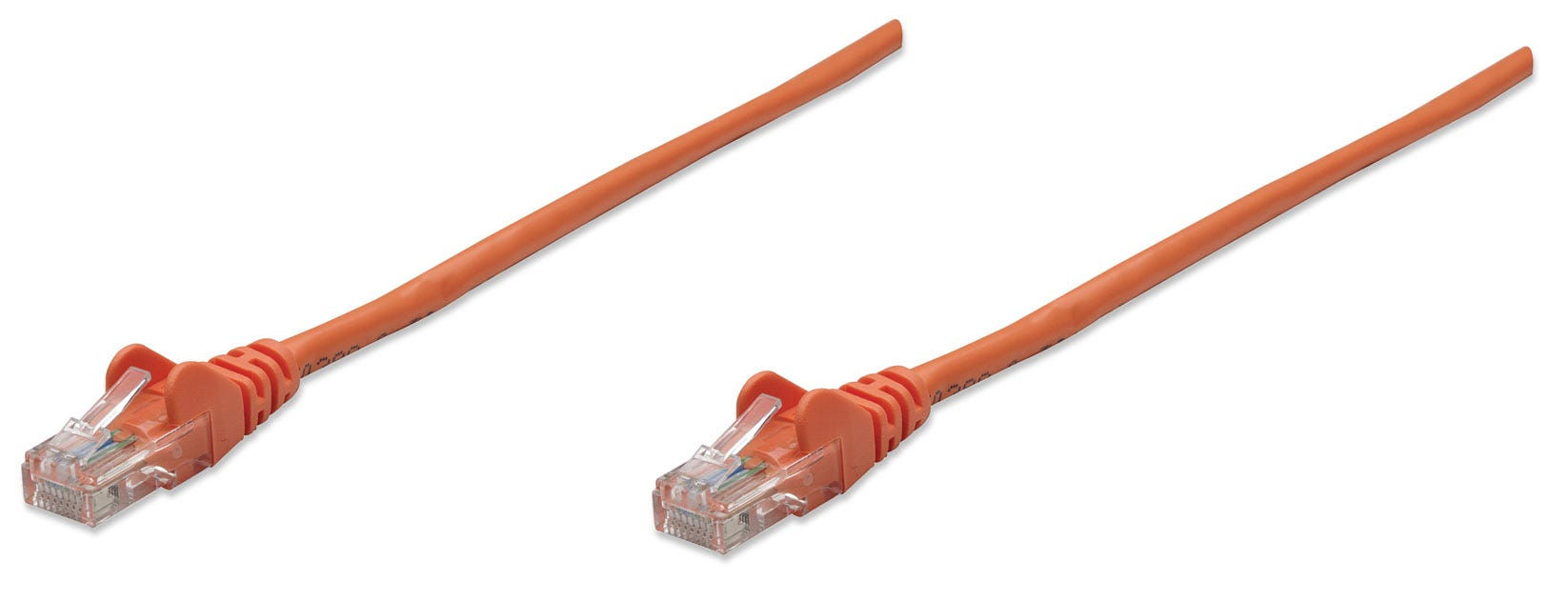 Intellinet Network Patch Cable, Cat5e, 3m, Orange, CCA, F/UTP, PVC, RJ45, Gold Plated Contacts, Snagless, Booted, Polybag
