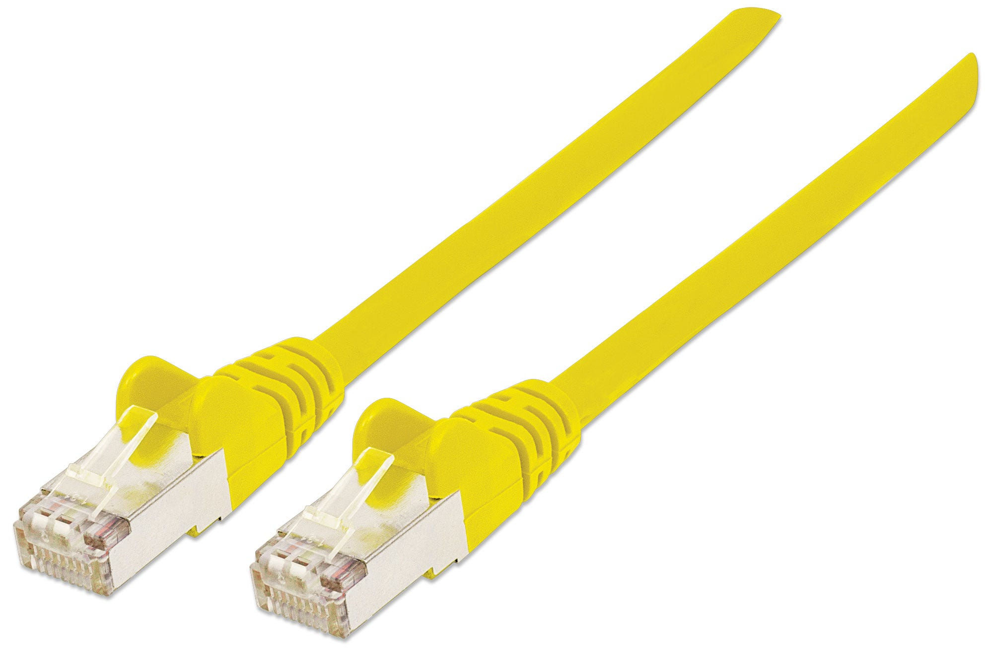 Intellinet Network Patch Cable, Cat5e, 0.5m, Yellow, CCA, SF/UTP, PVC, RJ45, Gold Plated Contacts, Snagless, Booted, Lifetime Warranty, Polybag
