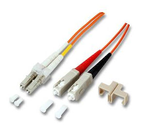 Intellinet Duplex Jumper, LC/SC, 50/125µ, 0.5 m InfiniBand/fibre optic cable Orange