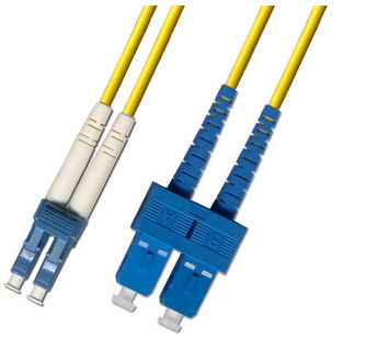 Intellinet Duplex Jumper, LC/SC, 9/125µ, 0.5 m InfiniBand/fibre optic cable Yellow