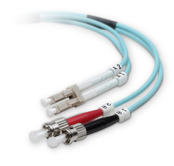 Intellinet Duplex Jumper, LC/ST, 50/125µ, 0.5 m InfiniBand/fibre optic cable Blue