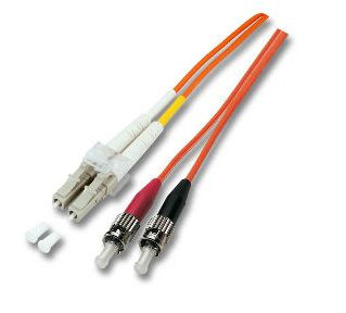 Intellinet Duplex Jumper, LC/ST, 50/125µ, 0.5 m InfiniBand/fibre optic cable Orange