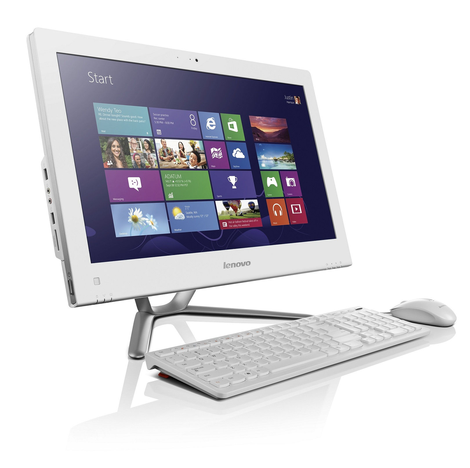 Lenovo Essential C440 Intel Pentium G G2020 54.6 cm (21.5") 1920 x 1080 pixels 2 GB DDR3-SDRAM 500 GB HDD Windows 8 White