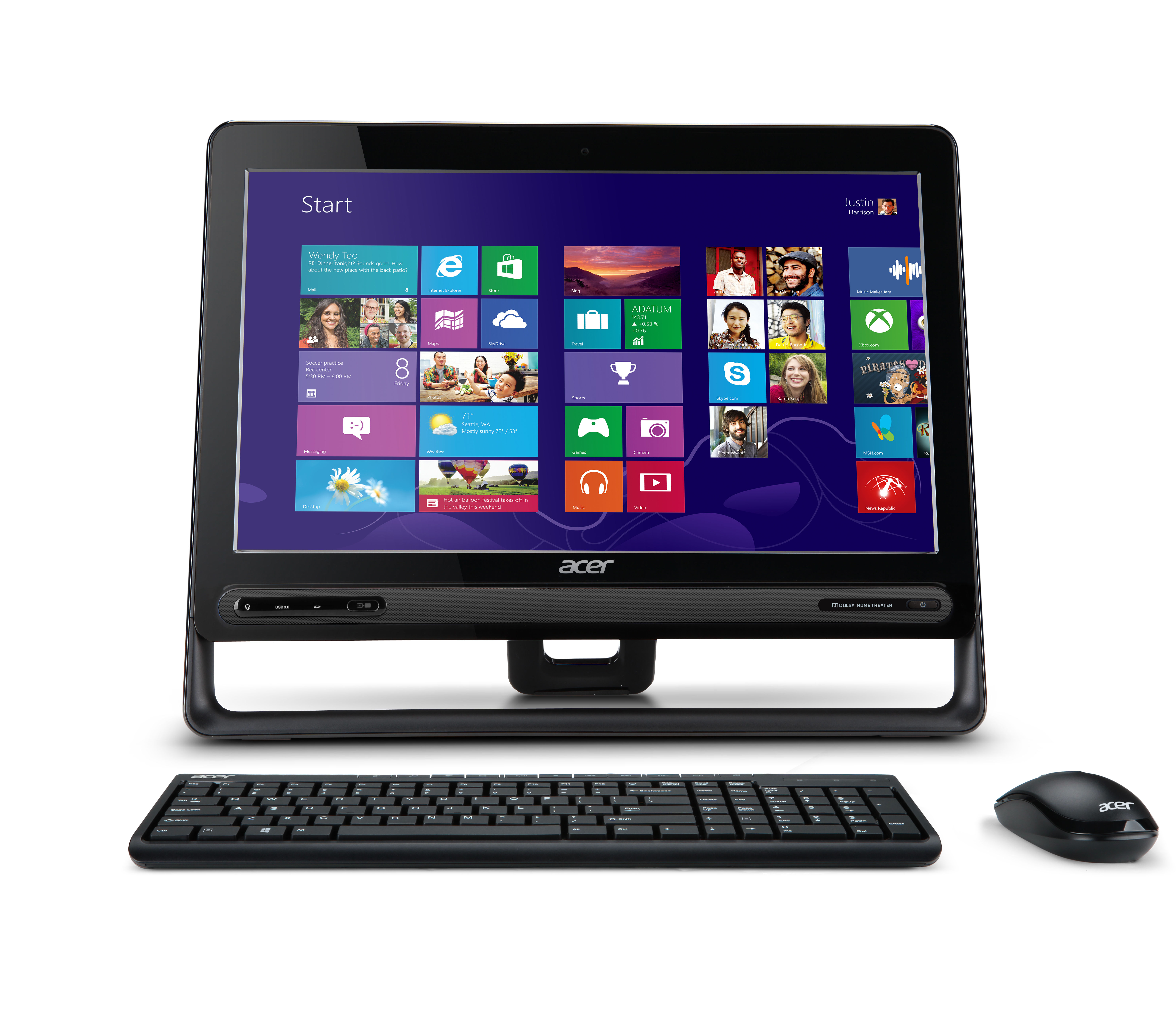 Acer Aspire C-605 -214G5020MGi Intel® Pentium® 2117U 49.5 cm (19.5") 1600 x 900 pixels All-in-One PC 4 GB DDR3-SDRAM 500 GB HDD FreeDOS Black