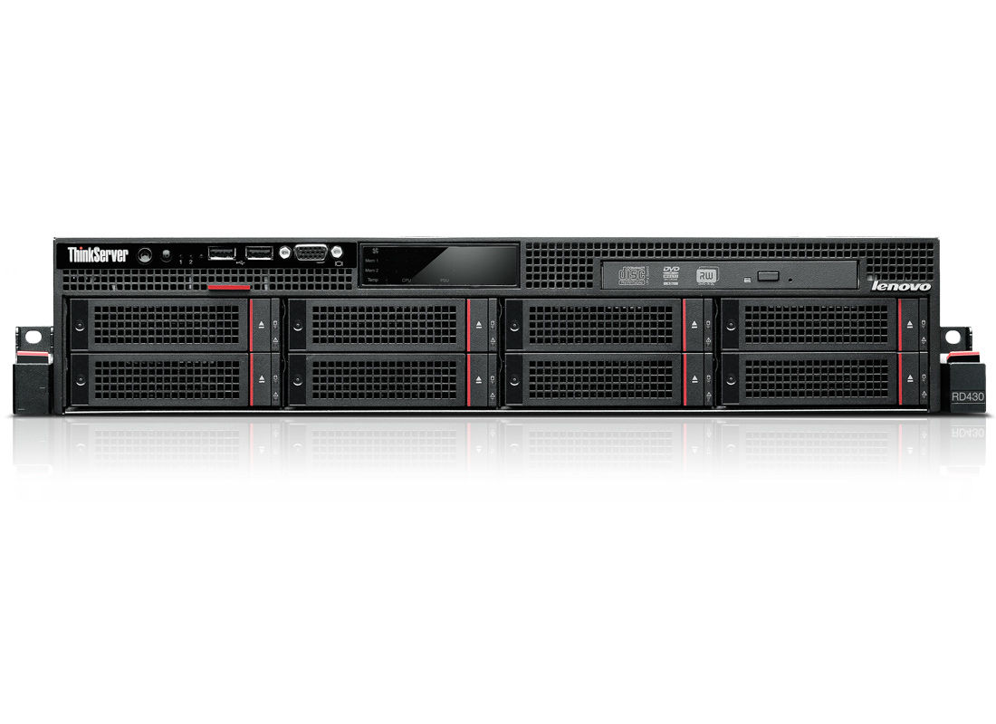 Lenovo ThinkServer RD430 server 0 GB Rack (2U) Intel® Xeon® E5 Family E5-2407 2.2 GHz 4 GB DDR3-SDRAM 800 W