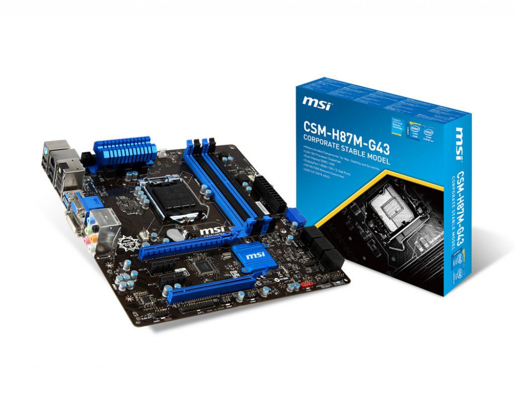 MSI CSM-H87M-G43 motherboard Intel® H87 LGA 1150 (Socket H3) micro ATX