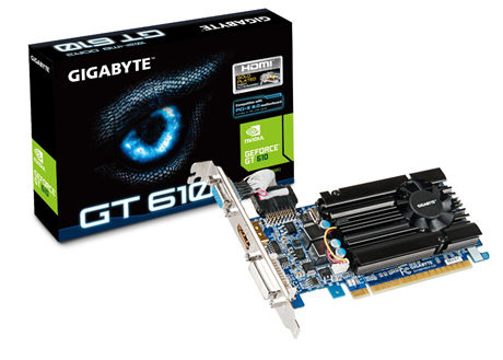 GIGABYTE GVN610D3GI-00-G graphics card NVIDIA GeForce GT 610 1 GB GDDR3