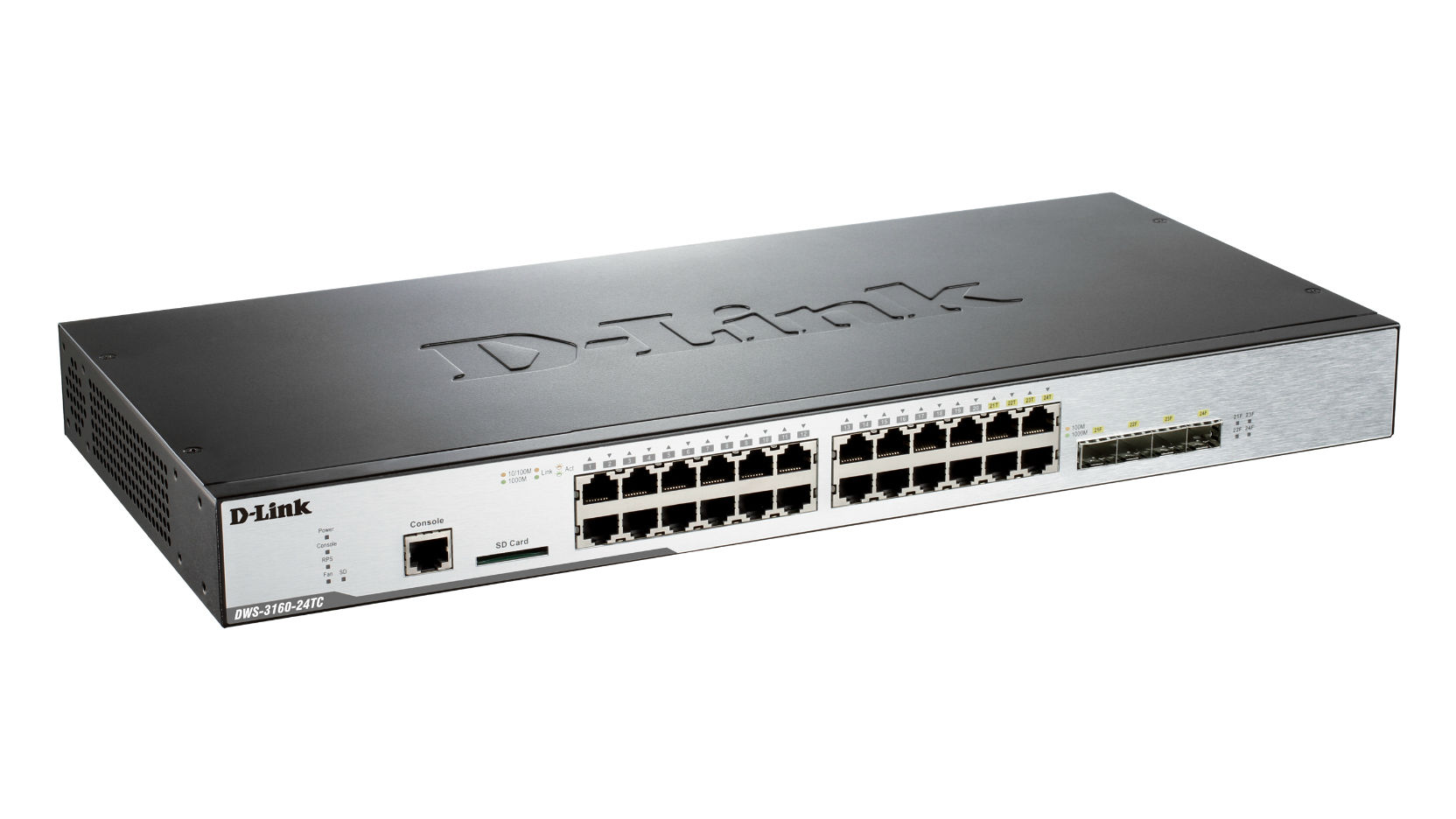 D-Link DWS-3160-24TC Managed L2+ Gigabit Ethernet (10/100/1000) 1U Black