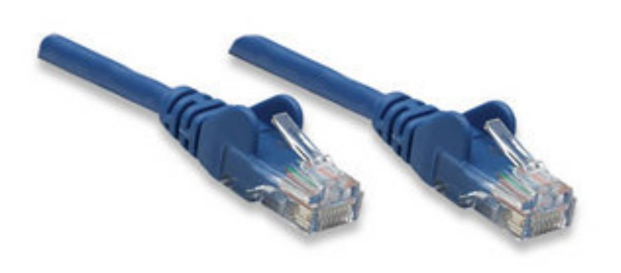 Intellinet RJ-45 Male / RJ-45 Male, 1.5 ft. (0.5 m), Blue networking cable Cat5e U/UTP (UTP)