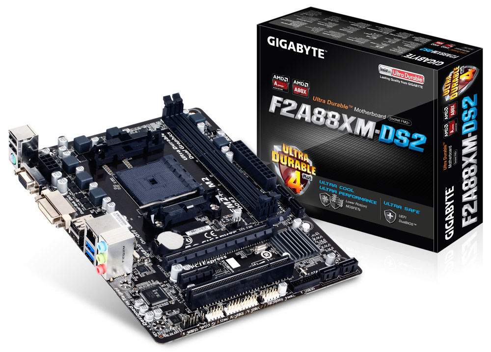 GIGABYTE GA-F2A88XM-DS2 motherboard AMD A88X Socket FM2+ micro ATX