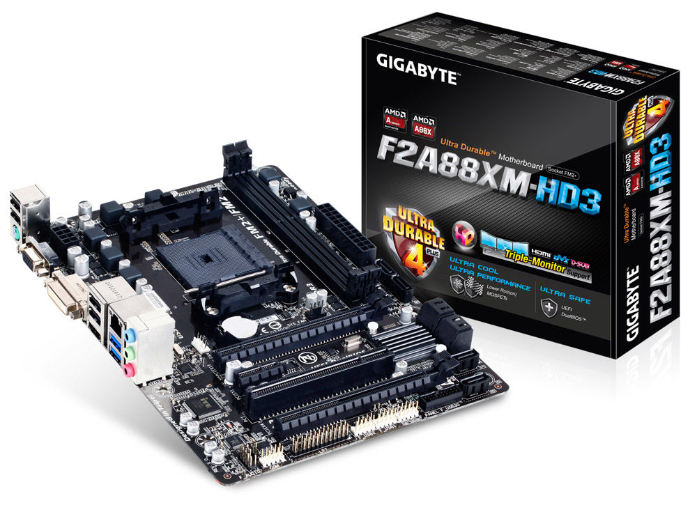 GIGABYTE GA-F2A88XM-HD3 motherboard AMD A88X Socket FM2+ micro ATX