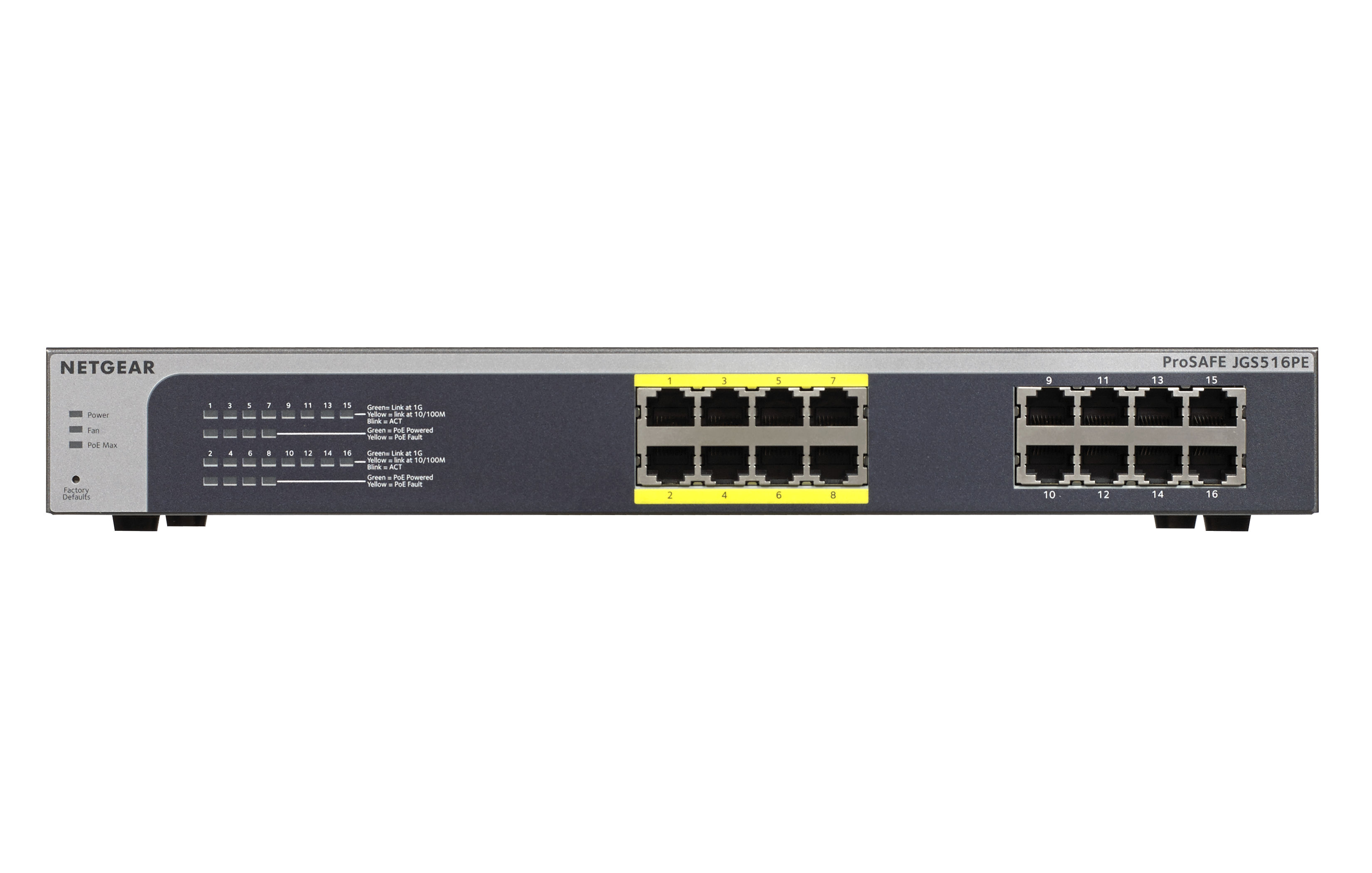 NETGEAR 16-Port PoE Gigabit Ethernet Plus Switch (JGS516PE)