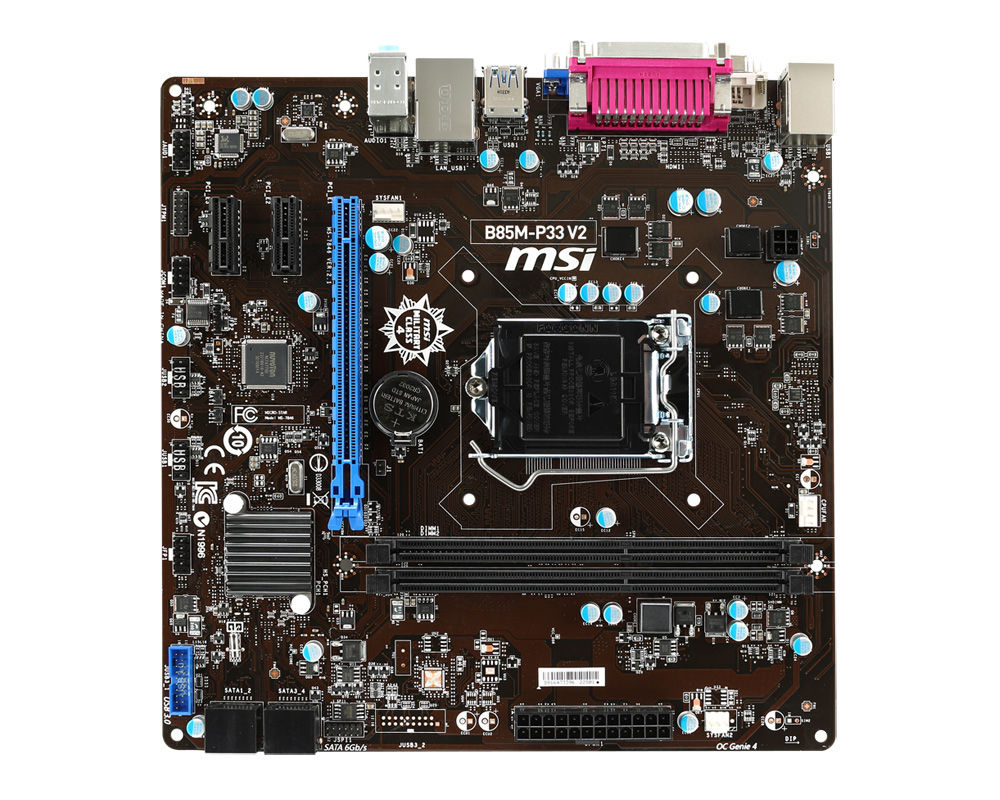 MSI B85M-P33 V2 Intel® B85 LGA 1150 (Socket H3) micro ATX