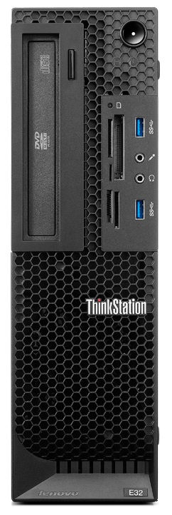 Lenovo ThinkStation E32 Intel® Xeon® E3 V3 Family E3-1220V3 4 GB DDR3-SDRAM 500 GB HDD Windows 7 Professional SFF Workstation Black