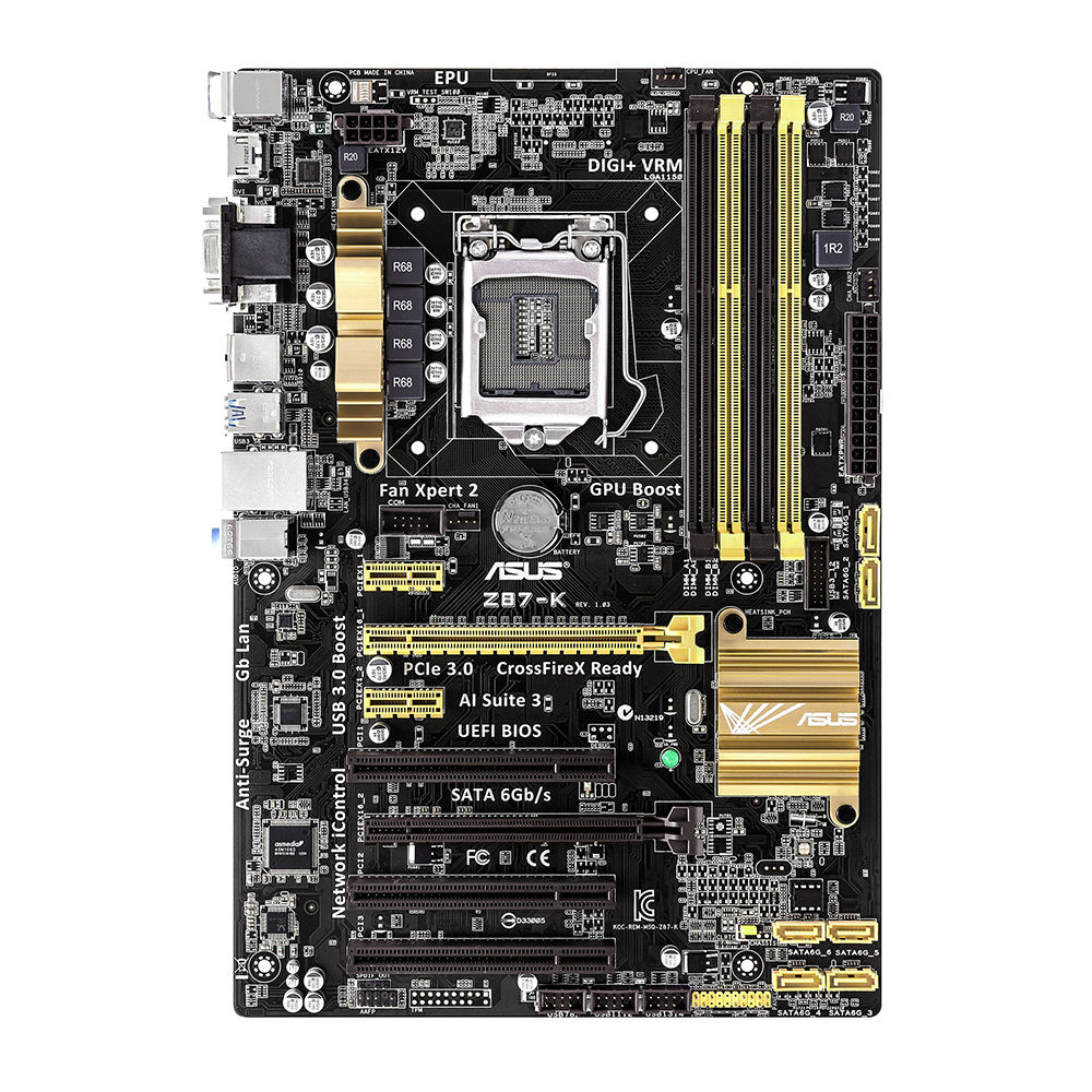 ASUS Z87-K Intel® Z87 LGA 1150 (Socket H3) ATX