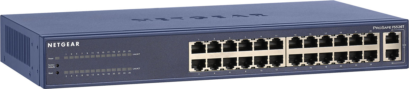 NETGEAR FS526T Managed L2 Fast Ethernet (10/100) Blue