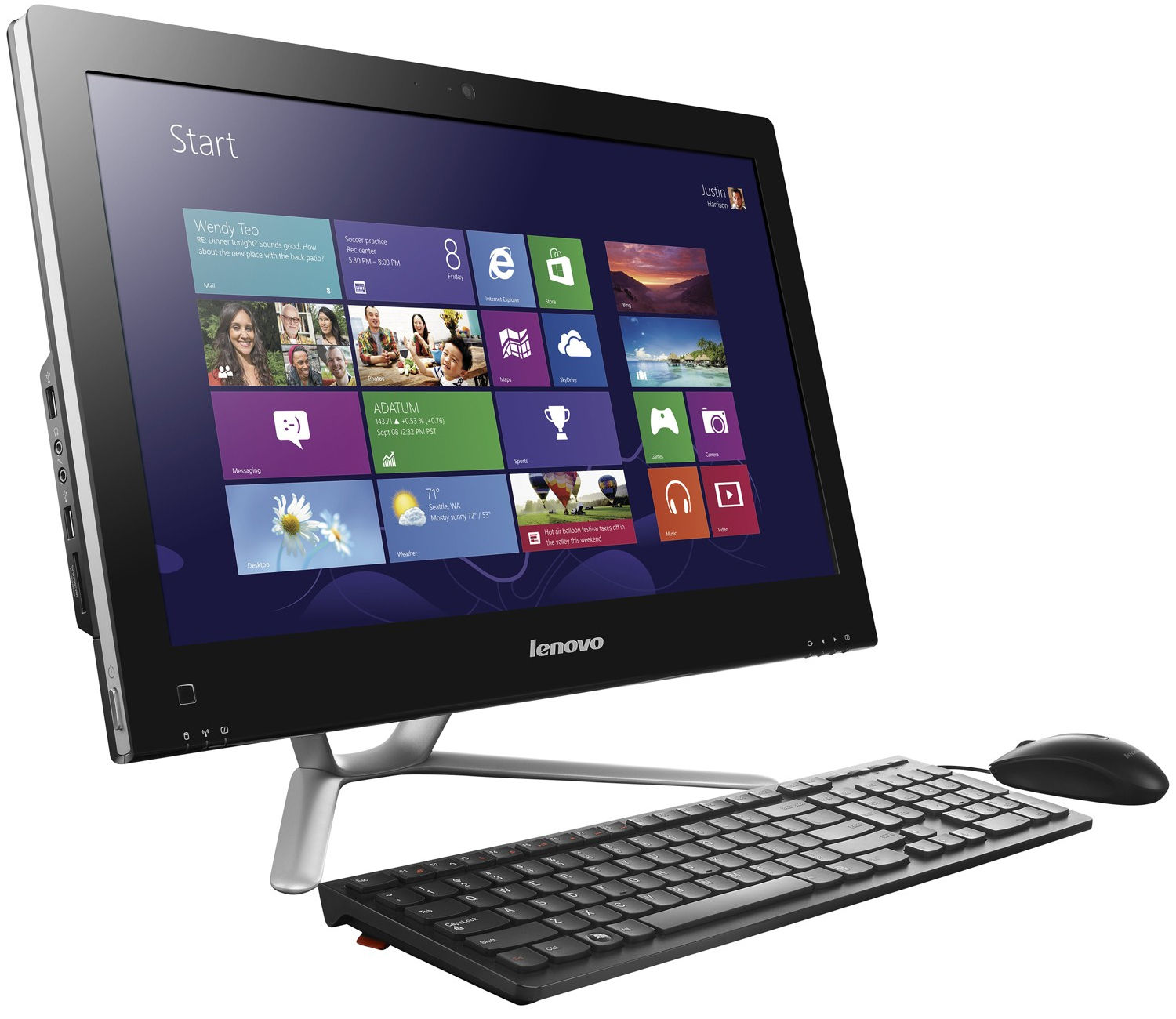 Lenovo IdeaCentre C440 Intel® Core™ i3 i3-3240 54.6 cm (21.5") 1920 x 1080 pixels Touchscreen All-in-One PC 4 GB DDR3-SDRAM 1 TB HDD Windows 8 Wi-Fi 4 (802.11n) Black