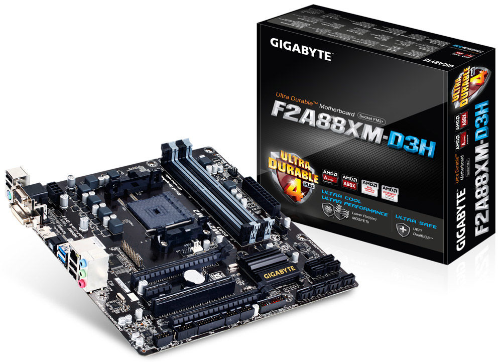 GIGABYTE GA-F2A88XM-D3H motherboard AMD A88X Socket FM2+ micro ATX