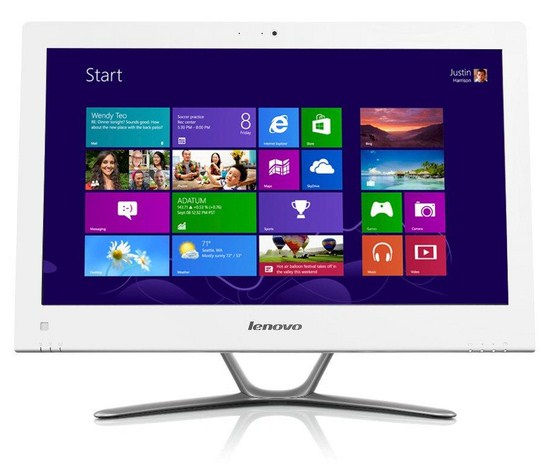 Lenovo IdeaCentre C355 AMD E E1-2500 50.8 cm (20") 1600 x 900 pixels All-in-One PC 2 GB DDR3-SDRAM 500 GB HDD Windows 8 White