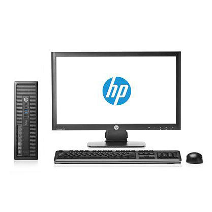 HP ProDesk 600 SFF + ProDisplay P221 Intel® Core™ i5 i5-4570 4 GB DDR3-SDRAM 500 GB HDD Windows 7 Professional PC Black
