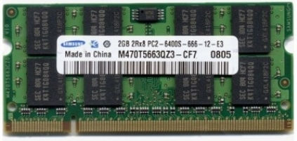 Samsung 2GB, DDR II SDRAM, 800MHz, soDIMM memory module DDR2 200-pin SO-DIMM
