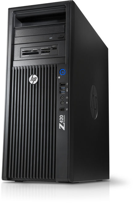 HP 420 Intel® Xeon® E5 Family E5-1607 8 GB DDR3-SDRAM 500 GB HDD NVIDIA® Quadro® K600 Windows 8 Pro Mini Tower Workstation Black